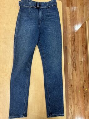 Reformation High-Rise Indigo Straight-Leg Jeans